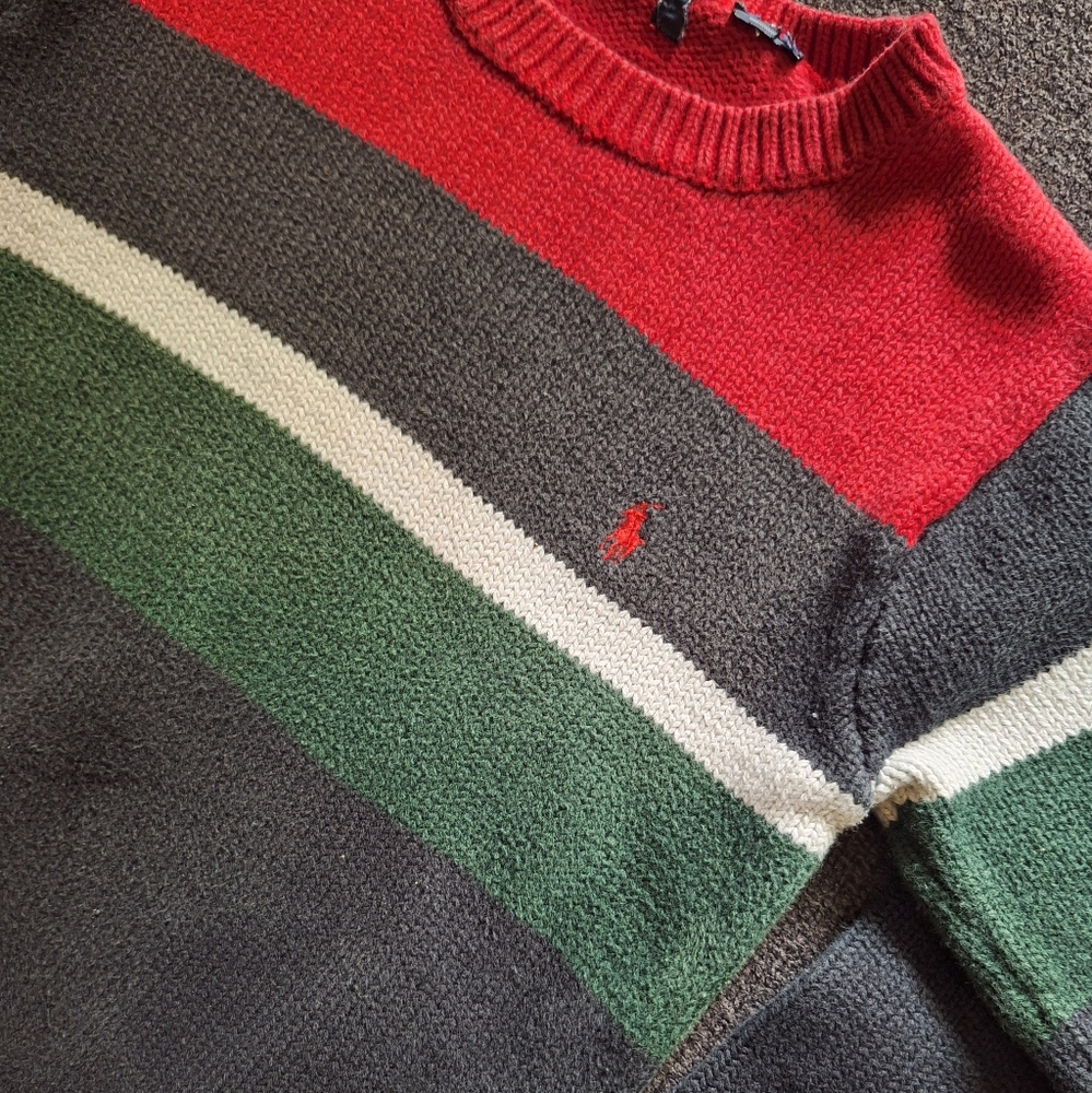 +[[Ralph Lauren]]+ Kids vintage ribbed heavy cable knit sweater.